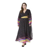 Muslim Women Stylish Kashibo Abaya Muslim Ladies Long Gown Islamic Clothing Jilbab Jalabiya Midaxi Dresses Retro
