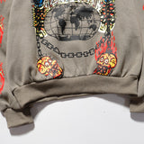Smiley Face Hoodie Skull Printed Hoodie Male Hip Hop Graffiti