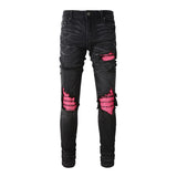 Amiri Jeans Casual Hip Hop Wash Splash-Ink Painted Slim Jeans Casual Fashionable 8806