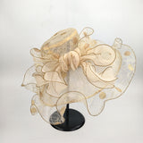 Kentucky Derby Hats Embroidered Bird's Nest Fashion Net Gauze Cap Sun Hat