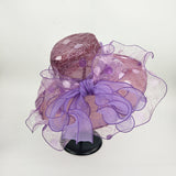 Kentucky Derby Hats Embroidered Bird's Nest Fashion Net Gauze Cap Sun Hat