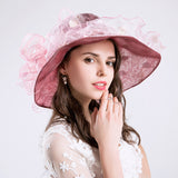 Kentucky Derby Hats Embroidered Bird's Nest Fashion Net Gauze Cap Sun Hat