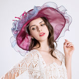 Kentucky Derby Hats Voile Gauze Cap Sun Hat