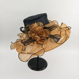 Kentucky Derby Hats Mesh Cap Wide Brim Hat