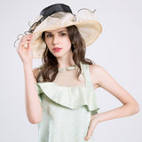 Kentucky Derby Hats Mesh Cap Wide Brim Hat