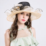 Kentucky Derby Hats Mesh Cap Wide Brim Hat