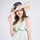 Kentucky Derby Hats Mesh Cap Wide Brim Hat