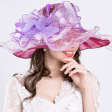 Kentucky Derby Hats Mesh Cap Wide Brim Hat