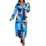 Nina Parker Dresses Fashion Sexy Shirt Dress Long Dress