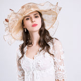 Kentucky Derby Hats Mesh Cap Wide Brim Hat