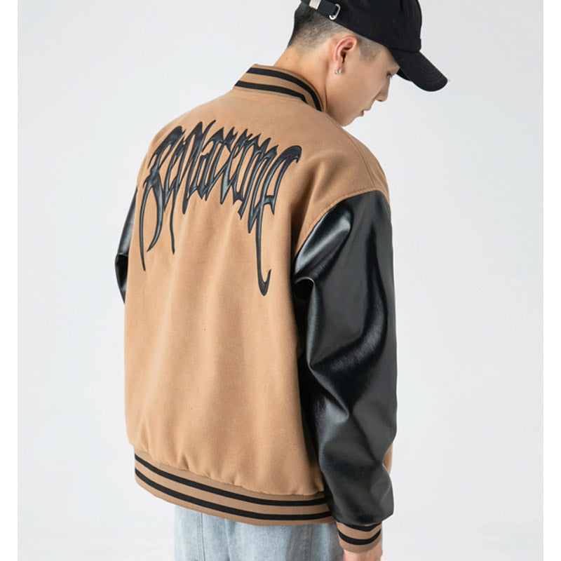 Letterman Jacket Outfit Senior Jackets Varsity Baseball Coat Spring and Autumn Workwear Jacket Men's Casual Jacket