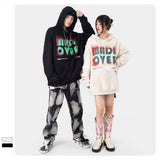 Slogan Graphic Hoodie Letter Print Loose Hooded Sweater