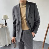 Double Brewed Seersucker Suit Leisure Suit Men's Suits