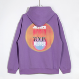 Justin Bieber Justice World Tour Hoodie Purpose Tour Loose Casual Purple Hoodie Sweater