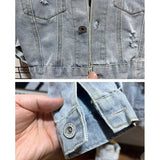 Toddler Boys Jackets Boys Spring Clothing Denim Jacket Ripped