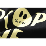 Justin Bieber Drew House Smiley Face Letter Short Sleeve Tshirt Men and Women Couple round Neck Bottoming Shirt