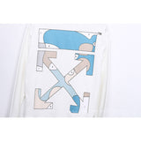 Off White Sweatshirts Long Sleeve round Neck Sweater Autumn Off Blue Arrow Ocean Cloud Cotton Sweater for Men and Women
