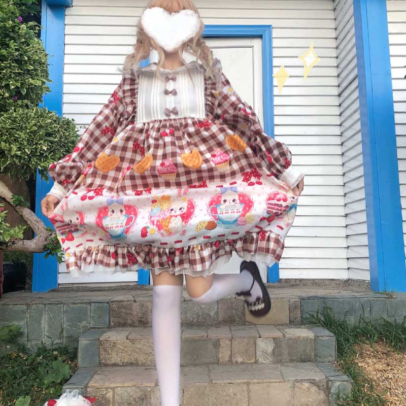 Gothic Lolita Harajuku Style Clothing Dress Op Cute Dress for Women