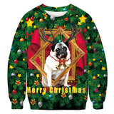 Black Christmas Sweater Vertical Stripes 3D Printed Sweater