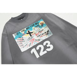 Rrr123 Sweatshirt Joint Name Fog Cross Printed Terry