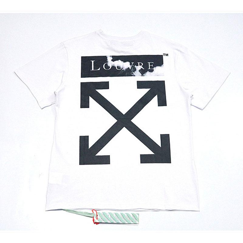 Off White T Shirt Cloud Arrow Short Sleeve Printed SummerUnisex Round Neck Tshirt Owt