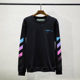 Off White Sweatshirts Long Sleeve round Neck Neck Sweater Ow Gradient Arrow Sweater round Neck Terry Loose round Neck Pullover