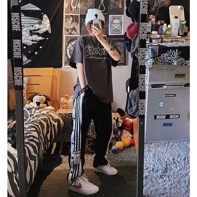 Thrasher T Shirt Summer Vintage Flame Letter Print Couple Niche Loose