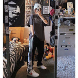 Thrasher T Shirt Summer Vintage Flame Letter Print Couple Niche Loose