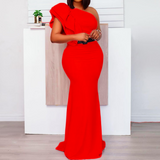 Mariah Carey See through Dress Solid Color Long Dress plus Size Dress Gown