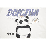 Cartoon Panda Couple Loose Short-Sleeved T-shirt Summer Cotton Half-Sleeve T-shirt Top