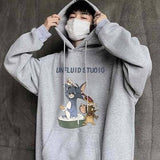Tom and Jerry Hoodie Men's Hooded Loose Autumn and Winter Coat
