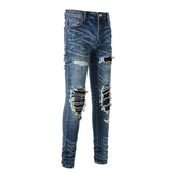 Amiri Jeans Casual Hip Hop Wash Splash-Ink Painted Slim Jeans Casual Fashionable 6612