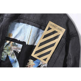 Arrow Denim Jacket Jean Coat off Ow Arrow Owt  Denim Jacket for Unisex