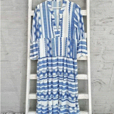 Beth Dutton Bohemian Dress Winter Autumn Midi Dresses Geometric Printed Maxi Dress