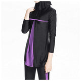 Burkini Swimwear Muslim Fashion Outfits Printed Tape Chest Pad Conservative Swimwear