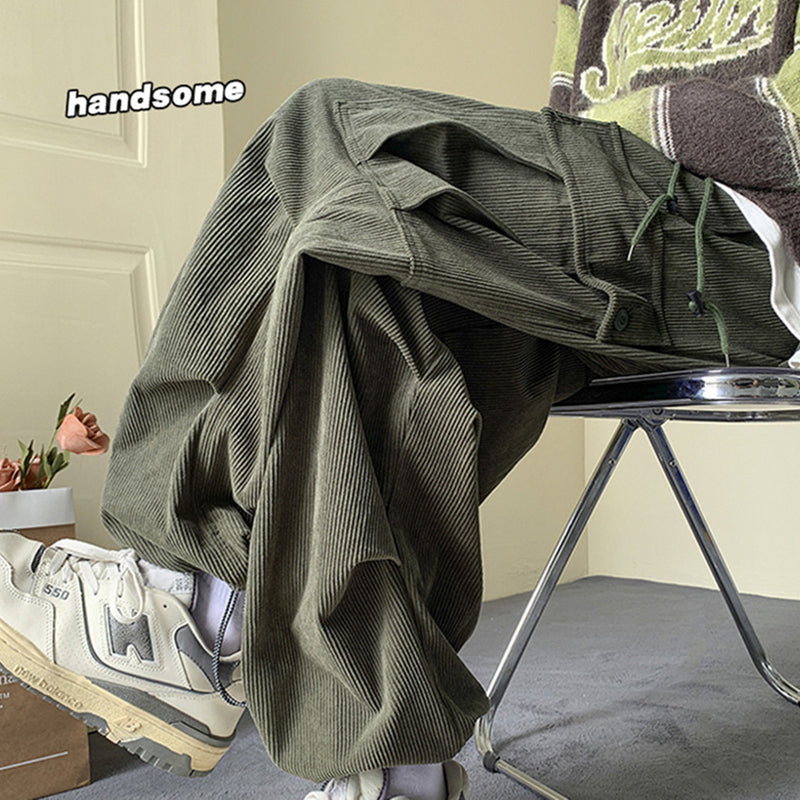 Men Cargo Pants Winter Tide Cargo Pants Men Loose Casual Trousers