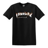 Thrasher T Shirt Summer Carbon Fire Burning Flame Limited Printed T-shirt round Neck Loose Couple