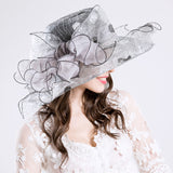 Kentucky Derby Hats Embroidered Bird's Nest Fashion Net Gauze Cap Sun Hat