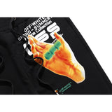 Off White Winter Pants Autumn and Winter Off Palm 3D Direct Injection Printed Casual Trousers