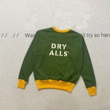 Human Made Sweatshirt Yellow Green Patchwork Sweater Loose