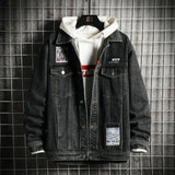 Spring and Autumn Denim Jacket Men's Jacket Plus Size Loose Men Denim Jacket