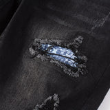 Amiri Jeans Casual Hip Hop Wash Splash-Ink Painted Slim Jeans Casual Fashionable 867