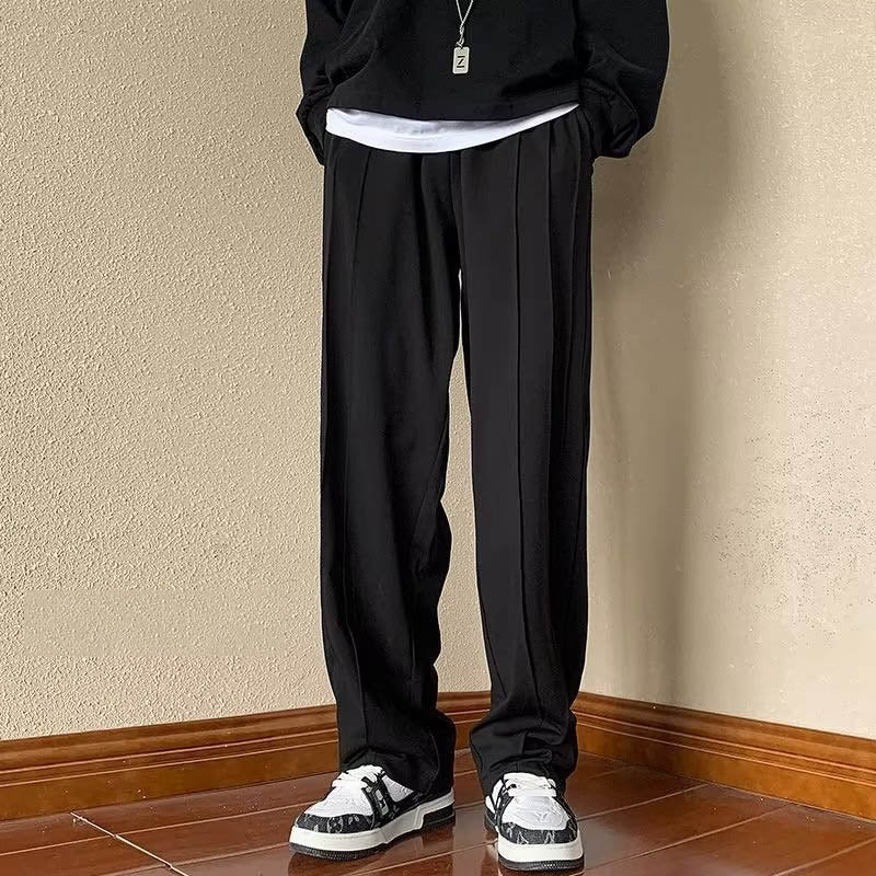 Men Suit Pants Casual Pants Season Draping Wide Leg Ruffle Handsome