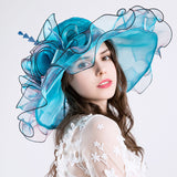 Kentucky Derby Hats Voile Gauze Cap Sun Hat