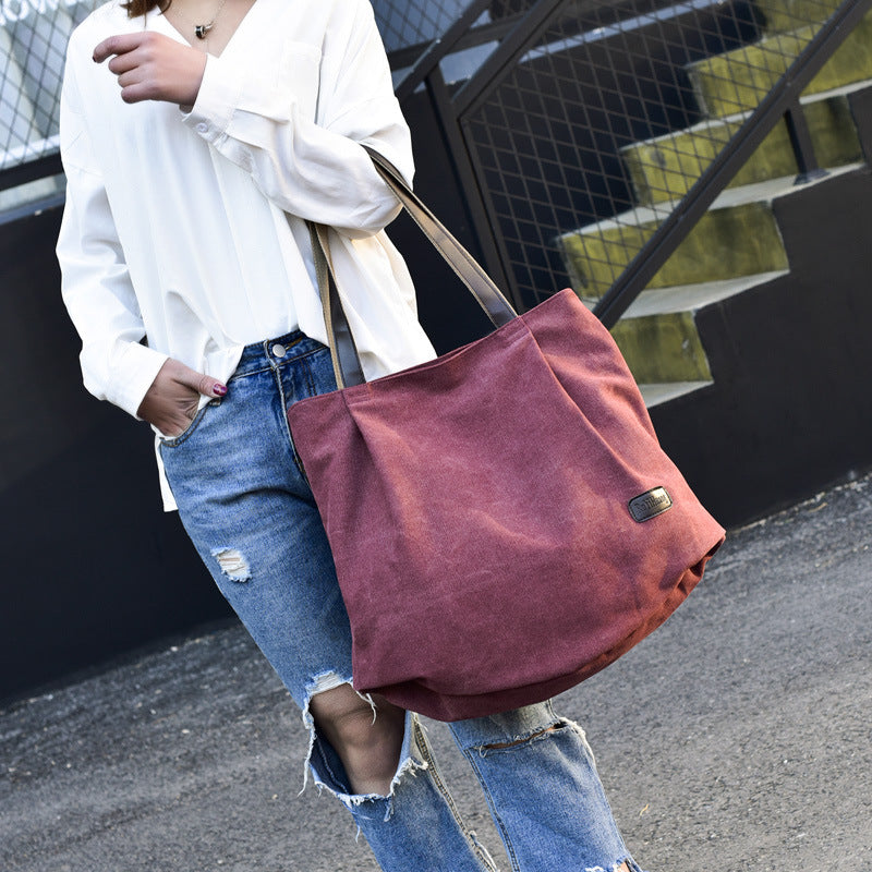 The Teacher Tote Fashion Women's Canvas Shoulder Bag Mori Style Large Capacity Totes Women's Handbag Artistic Casual Women's Bag