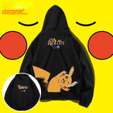 Men and Women Pokemon Pikachu Hoodie Spring and Autumn Youth Loose Shoulder Couple Coat