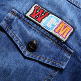 BAPE Varsity Jacket Denim Jacket for Men and Women Casual plus Size Coat Jacket Autumn