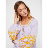 Women Dresses Summer Embroidered Loose Embroidered Dress