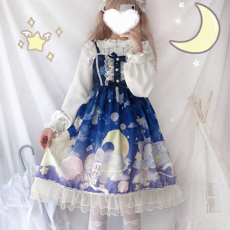 Gothic Lolita Harajuku Style Clothing Observer JSK Lolita Dresses Gradient Lolita
