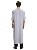 Mens Thobes Cropped V-neck Men's Robe